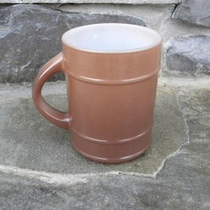 Vintage Large Fire King Brown Coffee Mug / 60&#39;s Fire King Coffee Mug / Mid Century Brown Fire King  / Fire King Mug
