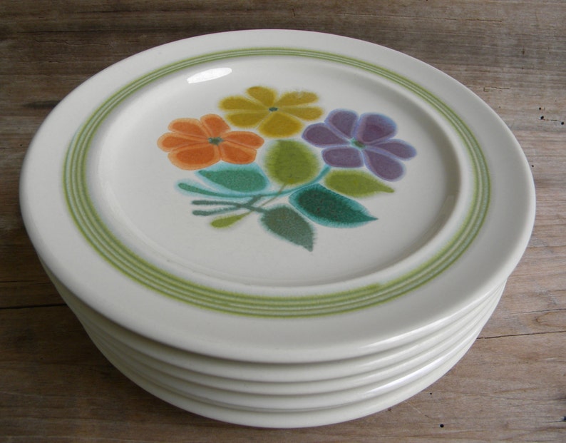 Franciscan Earthenware Floral Salad Plate / 1970's Etsy