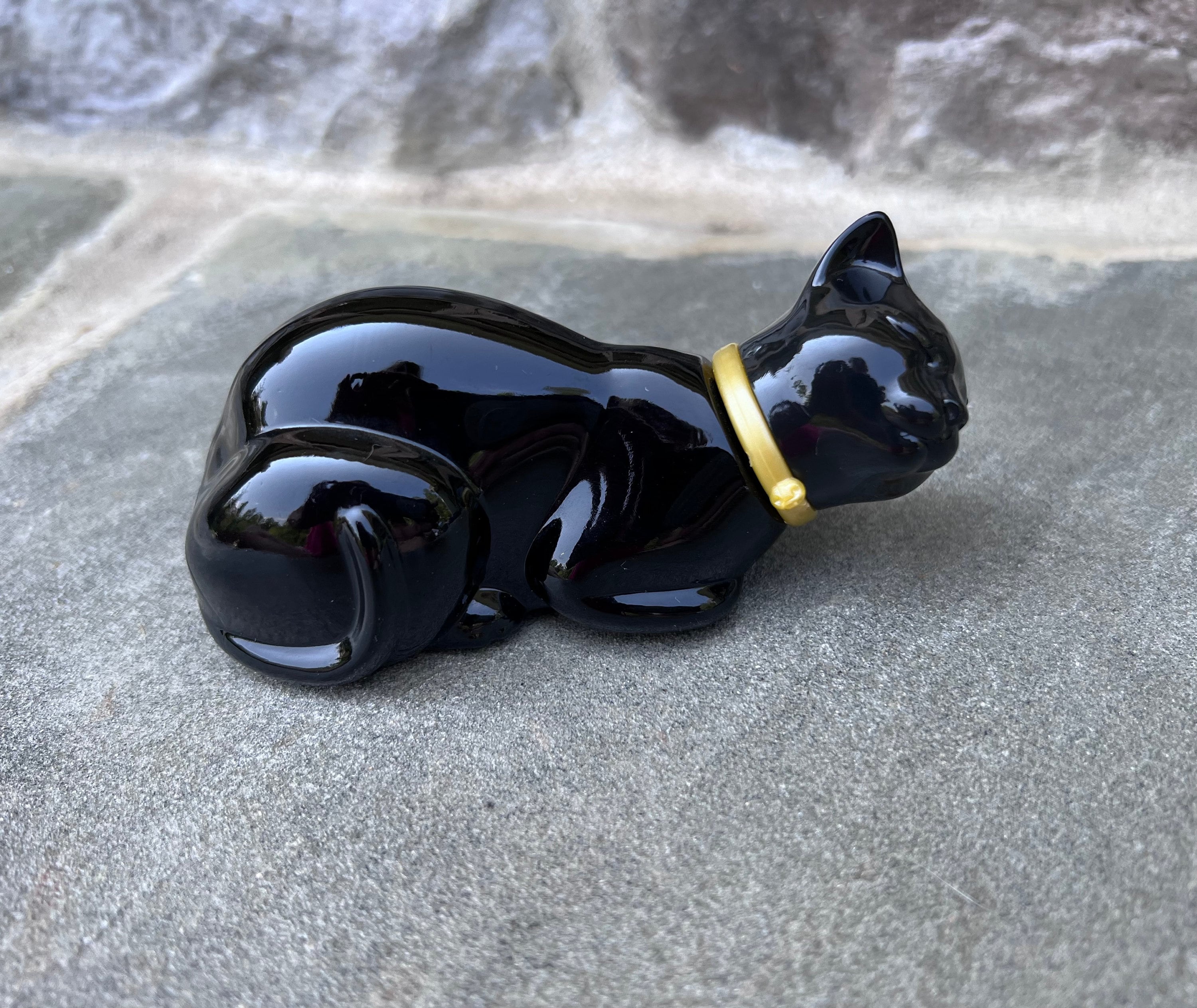 1970's Avon Black Cat Perfume Bottle the Purrfect Cat Black