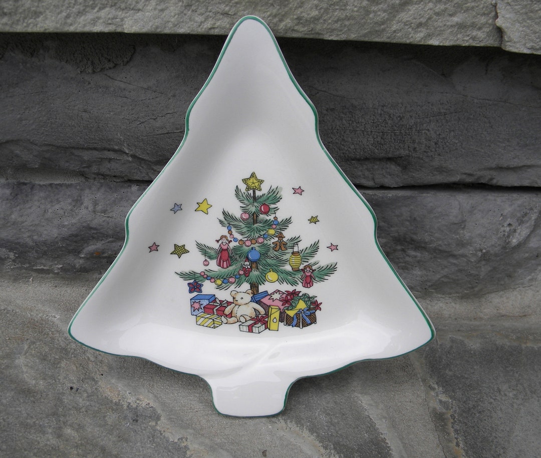 Nikko Happy Holidays Tree Shaped Candy Dish / Nikko Christmas Etsy