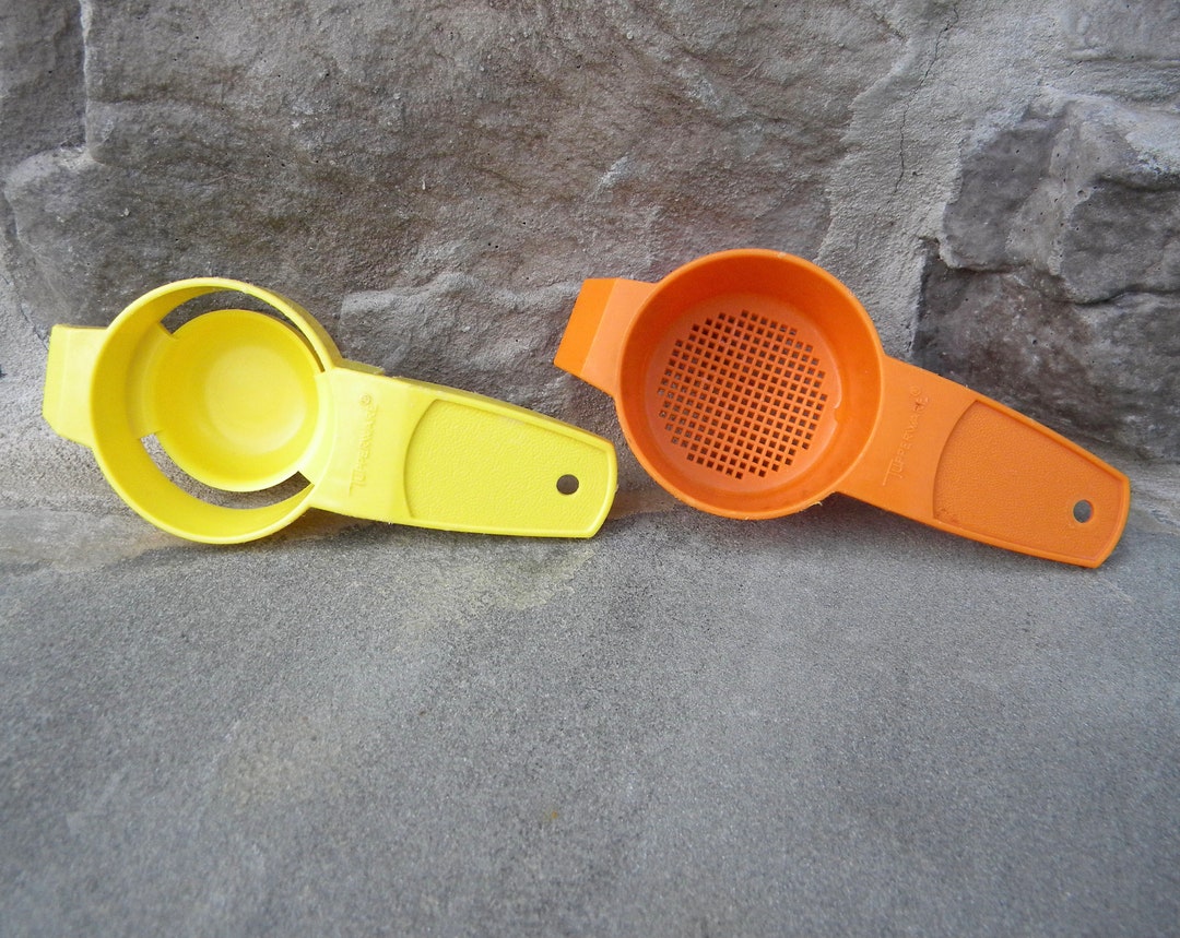 Vintage Tupperware Egg Separator and Mini Strainer / Yellow & Etsy