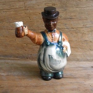 Mid Century Liquor Bottle / Decanter / Wine Bottle Made in Japan / Man Bartender