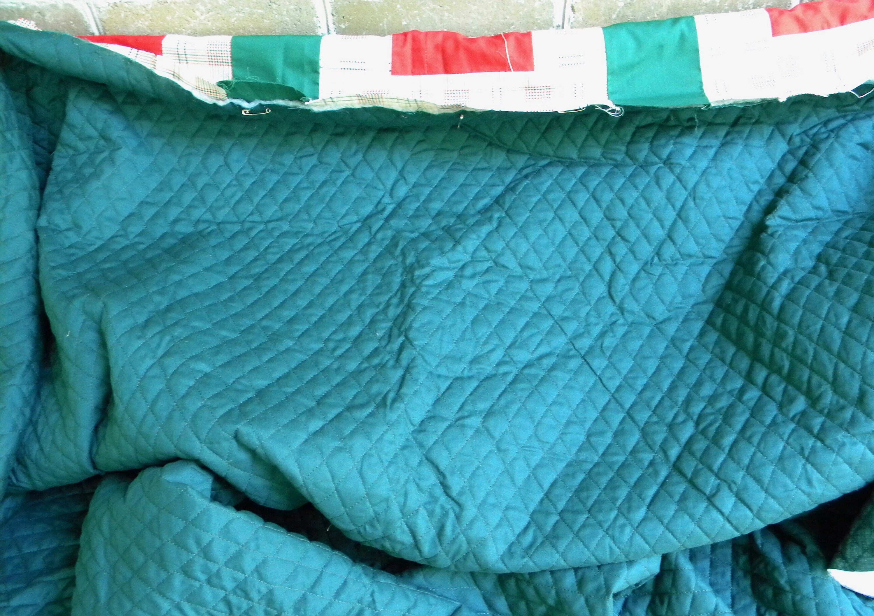 Vintage Patchwork Quilt Top and Bottom / Christmas Quilt / Etsy