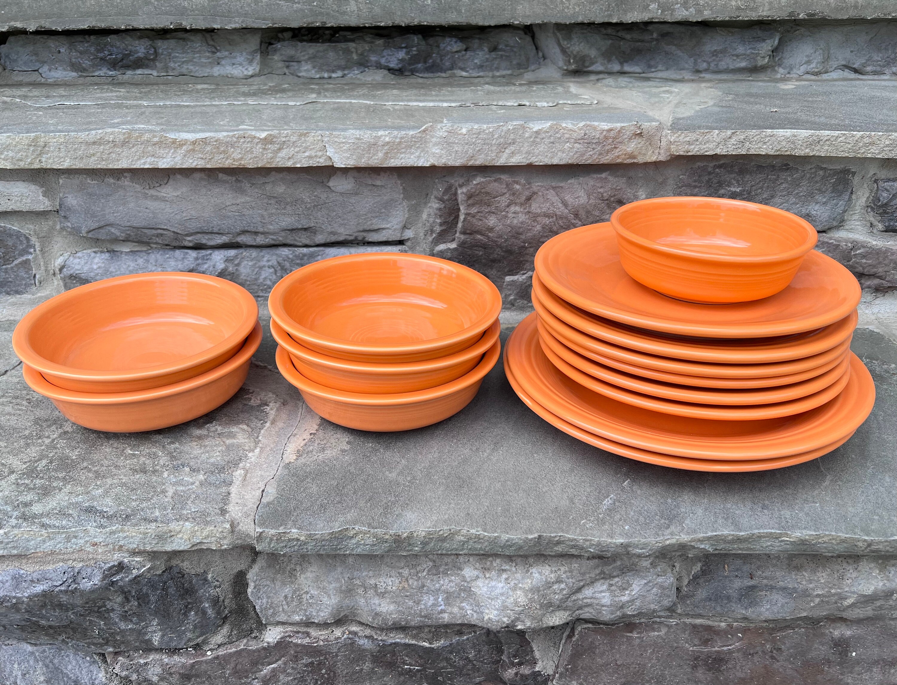 Fiesta Plates Tangerine Fiestaware Vintage Tangerine Fiesta Ware