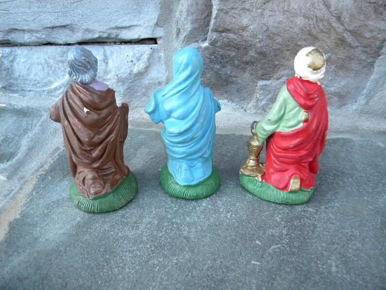 60's Vintage Fontanini Figurines / Mary Joseph Wise Man Etsy