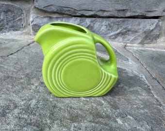 Fiesta Chartreuse 4 Ounce Disc Pitcher / Vintage Homer Laughlin Co Fiesta Ware / Chartreuse Creamer / Small Pitcher