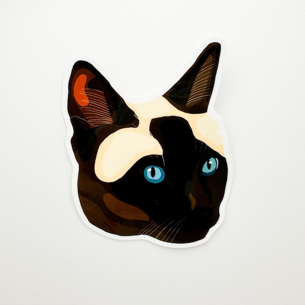 Siamese Cat Vinyl Sticker
