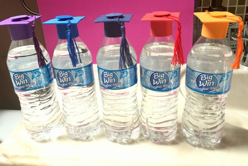 50 Graduation Caps for Water Bottle With Tassel Etsy