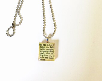 Create Scrabble Tile Necklace