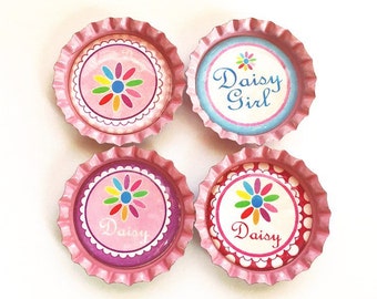 Girl Scouts Daisy Bottle Cap Magnets Set of 4