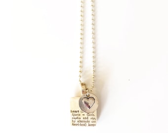 Heart Scrabble Tile Necklace