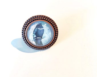 Bird Antique Copper Ring