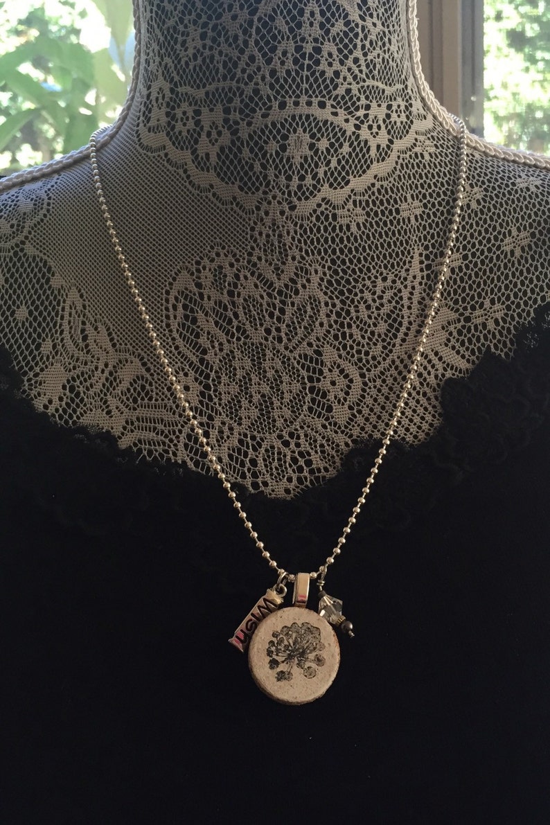 Wish Flower Cork Necklace Etsy