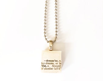 Dream Scrabble Tile Necklace