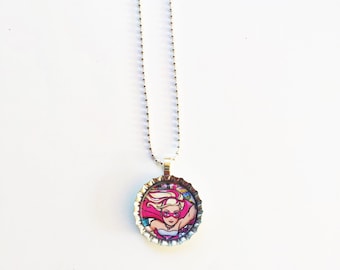 Barbie in Princess Power Bottle Cap Necklace