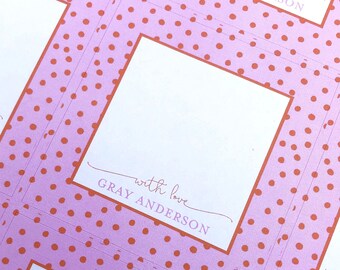 Square Gift Sticker • Tag | Pink + Poppy