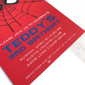 Invitation Spiderman image 2