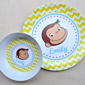 Plate + Bowl | Curious George