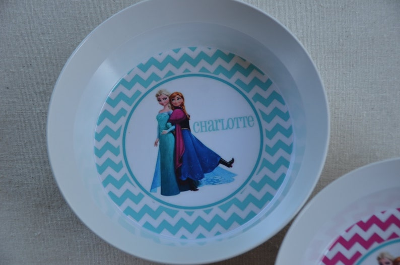 Plate Bowl Elsa Anna Etsy