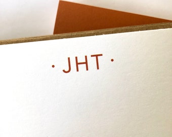 Notecards | Burnt Orange Monogram