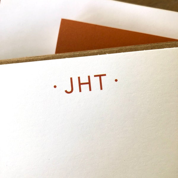 Notecards | Burnt Orange Monogram