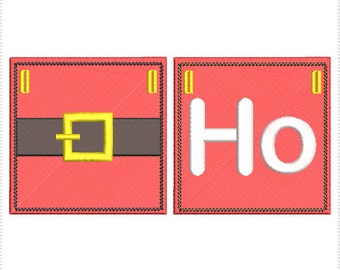 HoHoHo and Santa Belt In The Hoop Banner Design - with Instructions