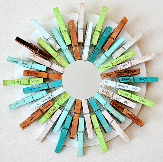Items similar to Anywhere the Wind Blows Clothespin Wall Decor on Etsy