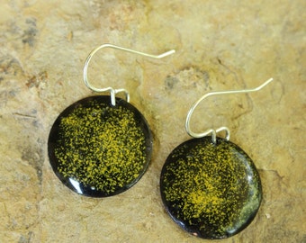 Handmade earrings, copper earrings, enameled copper earrings, sterling silver, earrings, handmade jewelry
