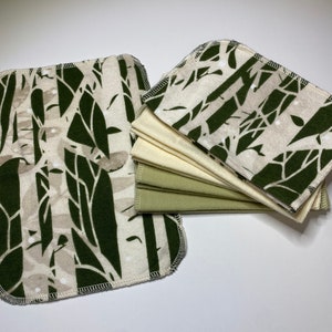 Tissues/ Facial Wash Cloths/ Make-up Remover Cloths Handmade Zero Waste Reusable Cloth Wipes Washcloth 12/30 Packs 2 Sizes Washable Unpaper