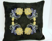 Gift for Mom, Housewarming Pillow, Custom Pillow Embroidery, Black Pillow, Mothers Day Gift, Gift Pillow, Custom Pillow, Christmas Gift,