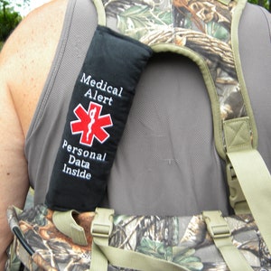 Medical Alert Seat Belt Cover, Alzheimers, Medical Alert Seat Belt, Seat Belt Cover, Medical Information Tag, Diabetic ID Tag, Medical Tag image 10