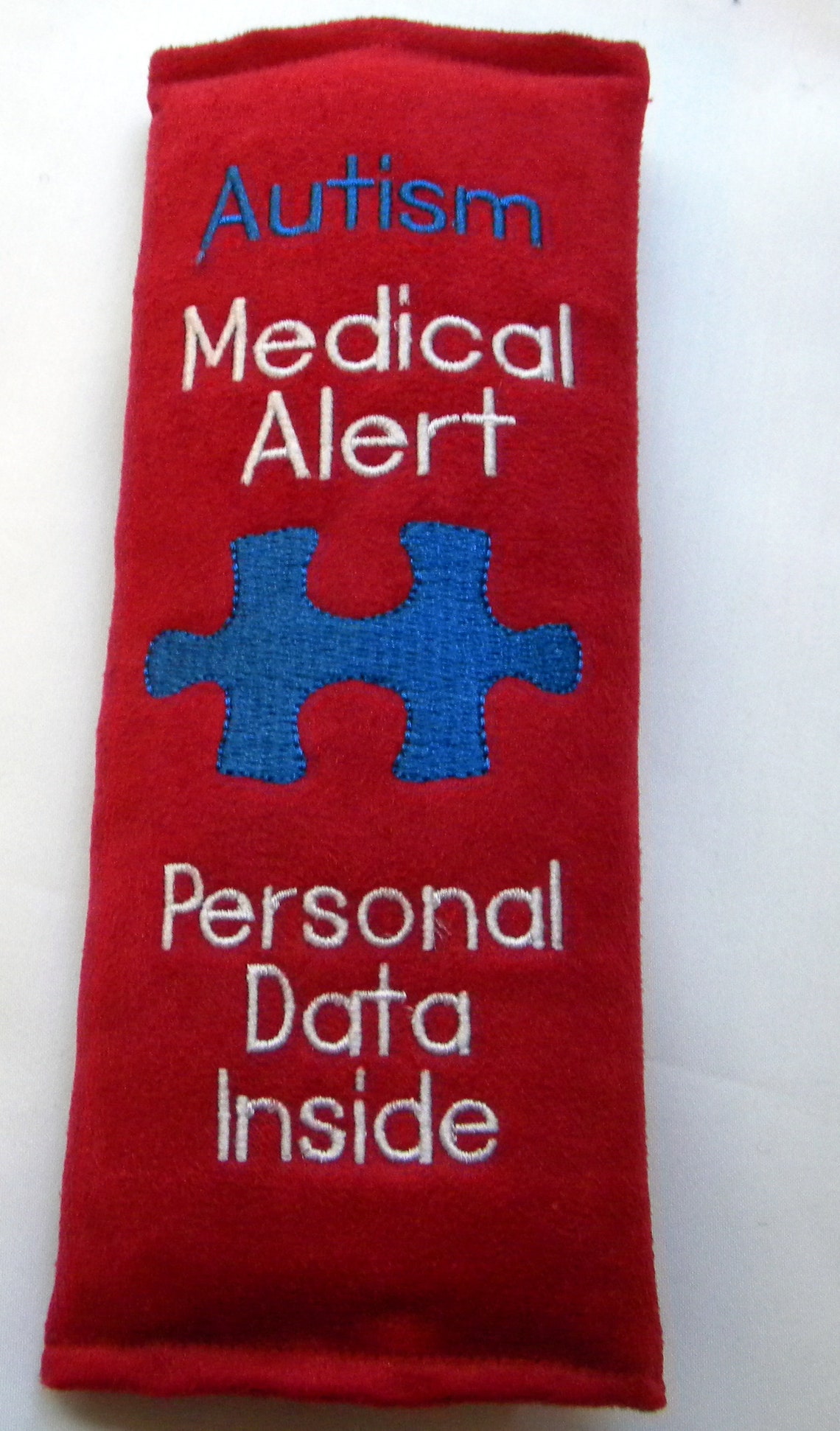 Autism Medical Alert Autism ID Tag Autism Seat Belt Wrap Etsy