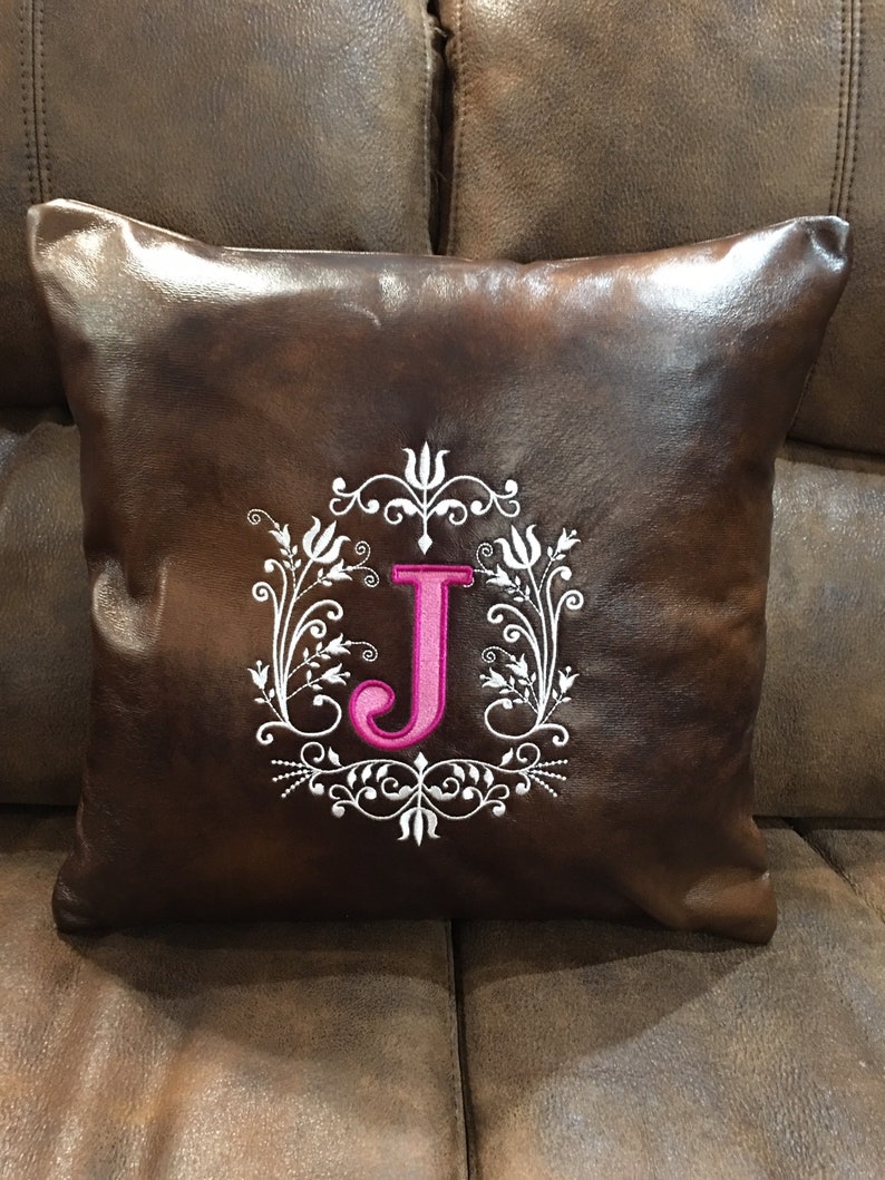 Christmas Gift Custom Initial Pillow Monogram Pillow Name Etsy