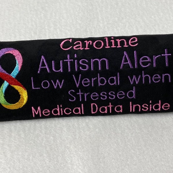 Autism Medical Alert, Autism ID Tag, Autism Seat Belt Wrap, Seat Belt Cover, Medical Alert, Medical ID Tag, Autism Baby Carrier Wrap