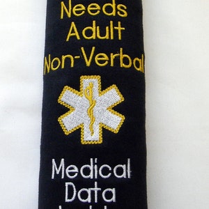 Dementia Personalized Seat Belt Cover Info Awareness Custom Special Conditions Medical Alert Spotter Custom Name Contact Safety Blood Type