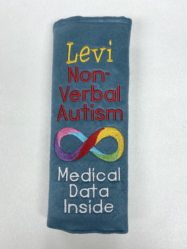 Autism Medical Alert Autism ID Tag Autism Seat Belt Wrap Etsy Canada