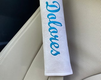 Free Shipping, Personalized Seat Belt Wrap, Name Seat Belt, Custom Seat Belt, Car Accessory, Seat Belt Wrap, Decorative Seat Belt Cover,