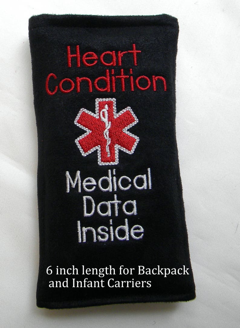Medical Alert Seat Belt Cover, Alzheimers, Medical Alert Seat Belt, Seat Belt Cover, Medical Information Tag, Diabetic ID Tag, Medical Tag image 2