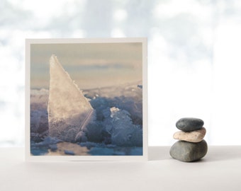 Ice shard photograph, fine art print, natural environment, scenic photography, nature art, limited edition print, 5x5 photo, nature decor