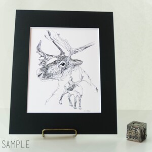 Bergziege Zeichnung, Mt Ziege, Tier Kunstwerk, Fine Art Print, wilde Tiere, Natur Kunstwerk, Mt Ziege Illustration, Natur Geschichte Kunst Bild 4