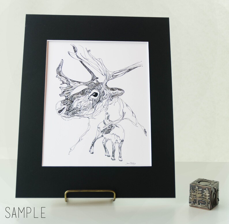 Bergziege Zeichnung, Mt Ziege, Tier Kunstwerk, Fine Art Print, wilde Tiere, Natur Kunstwerk, Mt Ziege Illustration, Natur Geschichte Kunst Bild 4