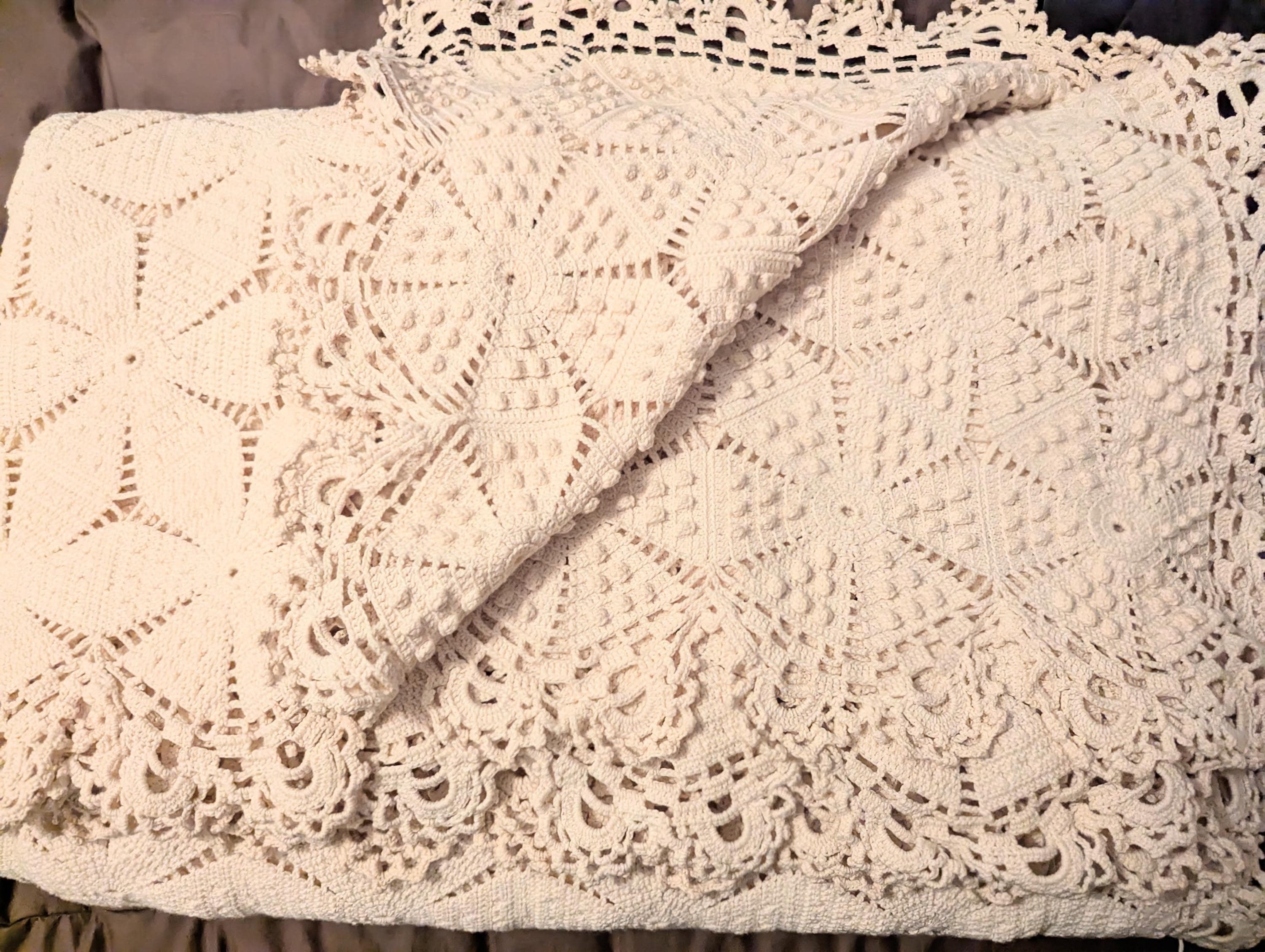 Hand Crochet Queen Bed Spread