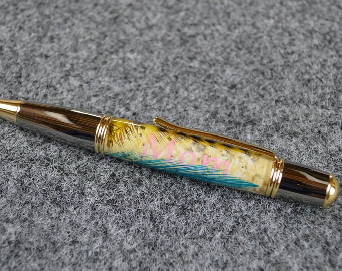 Feather Pen for Mom with Pink Lettering  # 096