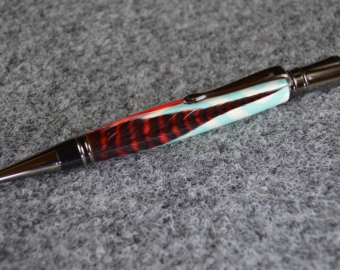 Executive Feather Pen with Black Titanium, Secretary gift,   #066