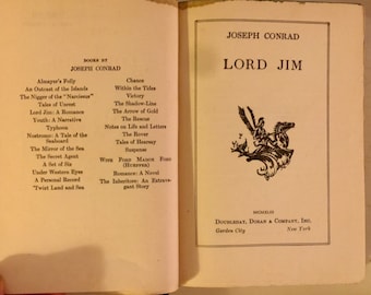Antique Book- Lord Jim - By Joseph Conrad 1920 GC
