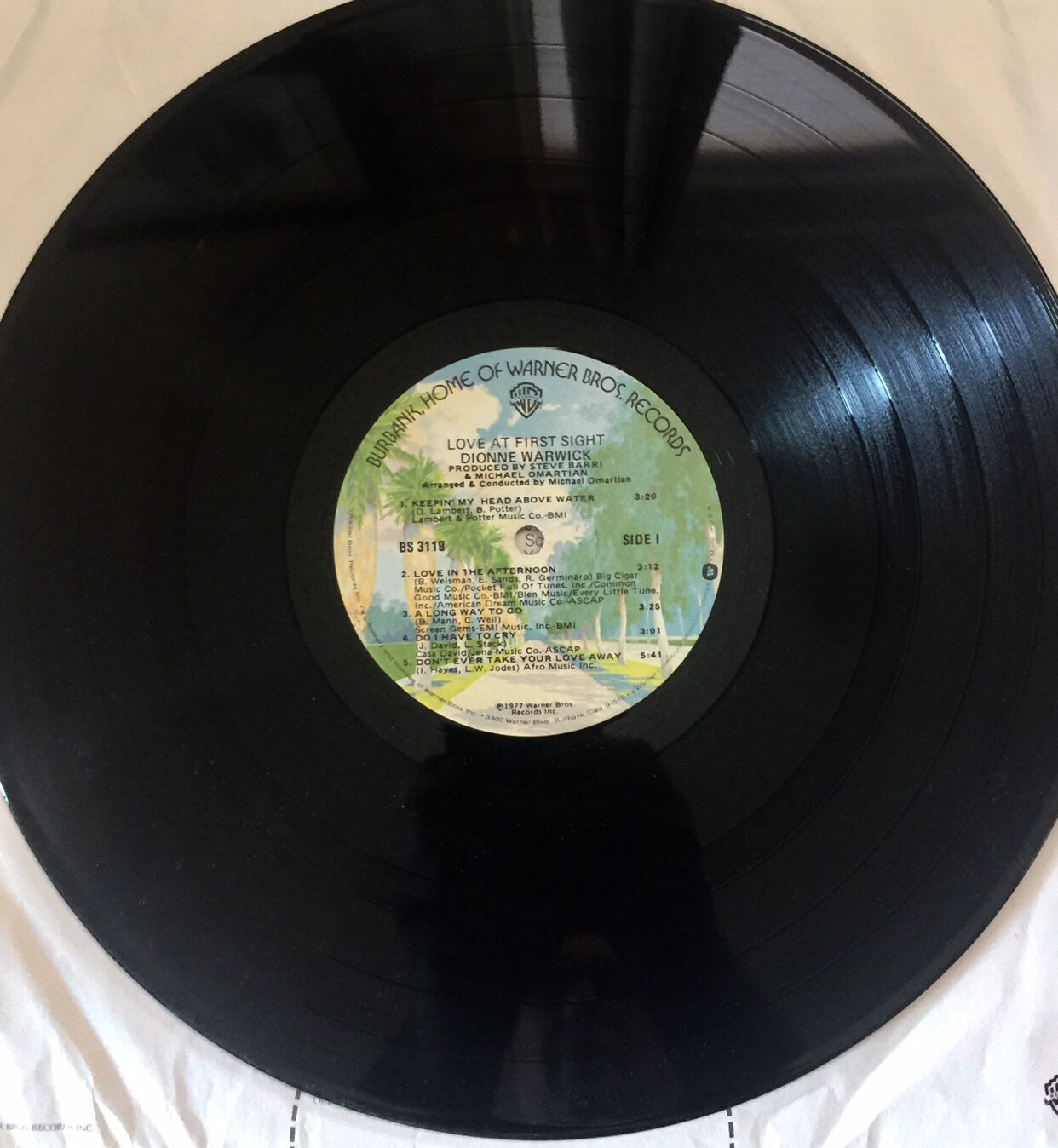 Vintage Dionne Warwick Love at First Sight 1977 Vinyl Lp Record