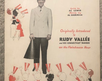 Antique 1931- 99 Out Of A Hundred Wanna Be Loved Play Sheet Music-Rudy Valley-Nice To Frame-GC