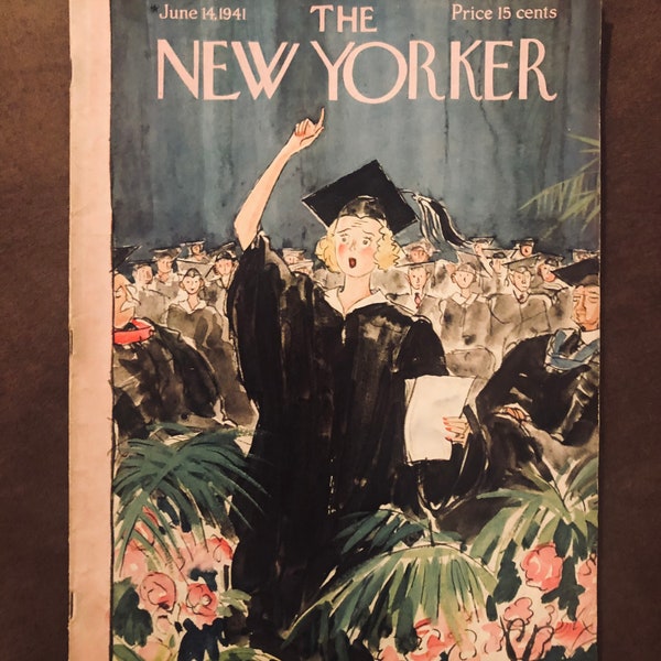 Vtg WW2 Era New Yorker magazine June.14,1941 Nancy Haley-Great Ads-Stories VGC