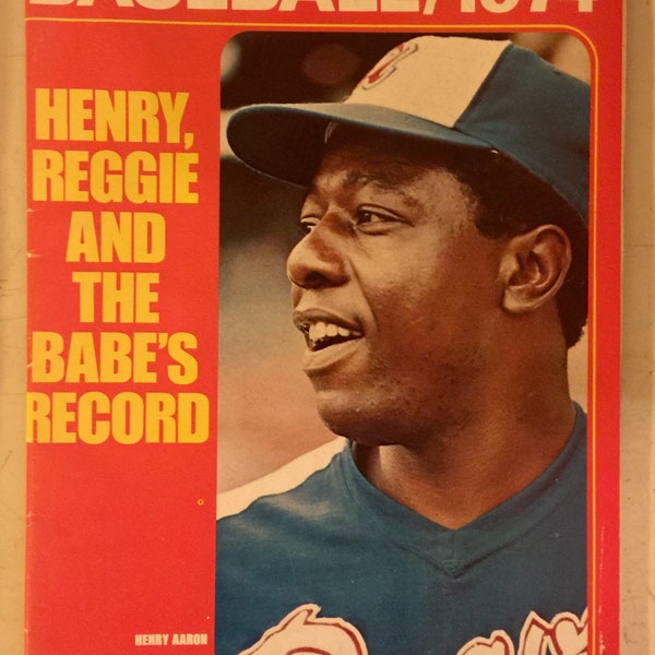 Vtg Dell Baseball Magazine Hank Aaron 1974 Great Ads & Stories GC