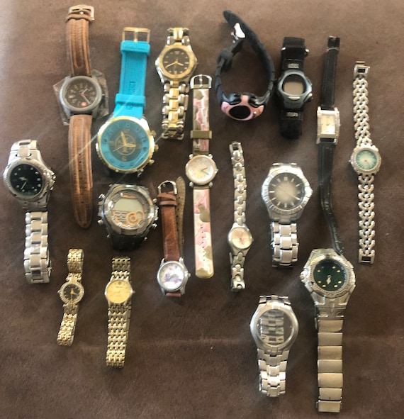 17 Watches- Most Needs Battery And Some For Repair